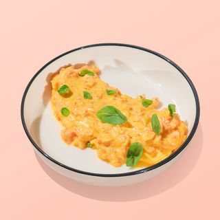 Omletă franceză cu creveți
