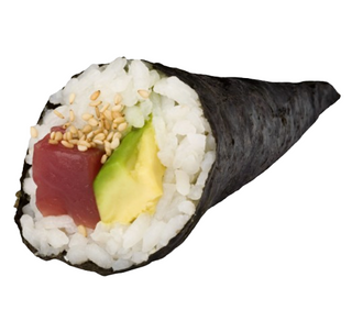 31. Temaki de atún y aguacate (1ud.) / Tuna avocado temaki (1 piece)