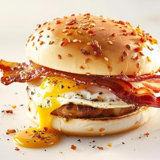 Hamburguer com Ovo e Bacon