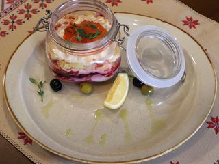 Шуба по-царски с красной икрой