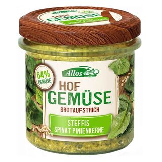 PASTA WARZYWNA ZE SZPINAKIEM I ORZECHAMI PINIOWYMI BIO 135 g - ALLOS