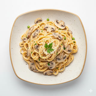 Tagliatelle Con Nata Y Setas