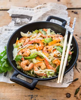 Wok Crevettes Légumes