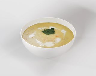 Крем-суп с копченой курицей