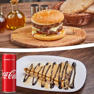 Premium burger + nutella + pepsi
