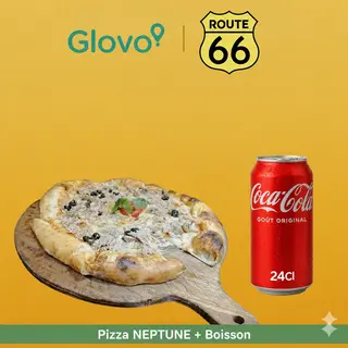 Pizza Neptune + Coca-Cola