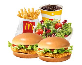 Dva Chickenburgera pikant  Combo obrok