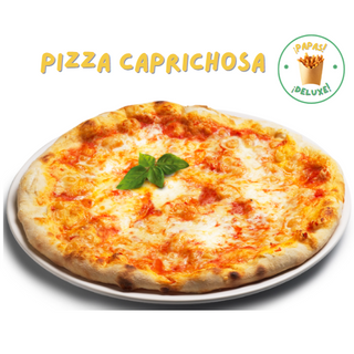 Pizza Caprichosa familiar.