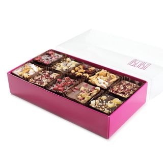 Caja carrés de chocolate con frutos