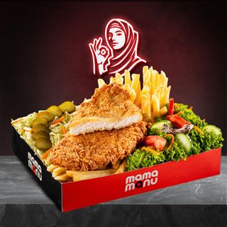 Snițel crocant farfurie