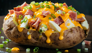 Batata Recheada Queijo e Fiambre