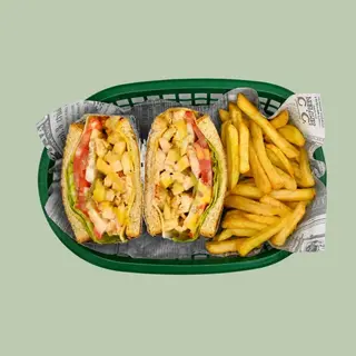 Sándwich de Pollo Miel Mostaza + Patatas Fritas