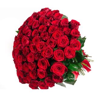 Bouquet de 50 roses rouge