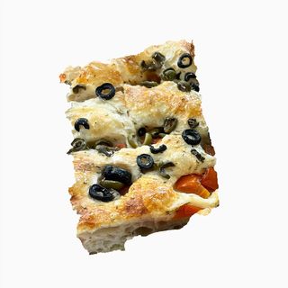 Focaccia Masa Madre Aceitunas y Tomate