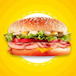 Бургер с баликом та омлетом