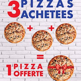 3 pizzas acheter la 4eme offerte *(voir description)