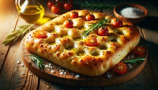 Фокача с домати и моцарела