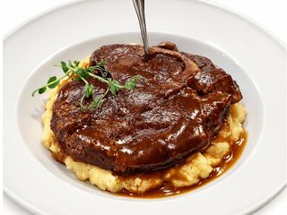 Особуко з картопляним пюре під соусом деміглас (200/270/50g)