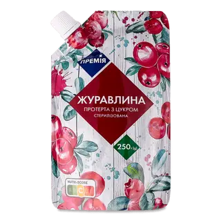 Журавлина «Премія» протерта з цукром стерилізована (250г)