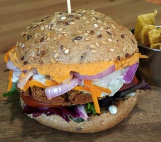 Falafel Burger (Healthy, Vegetariano)