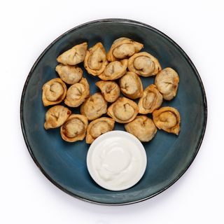 Пельмени жареные