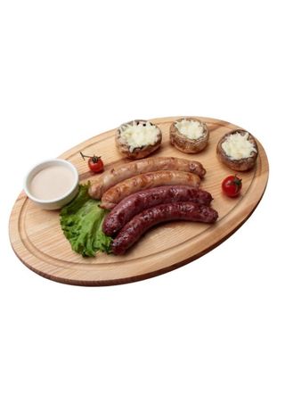 Ассорти домашних колбасок из говядины и курицы 