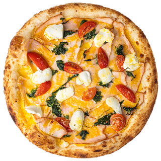 Піца з копченою куркою та вершковим сиром