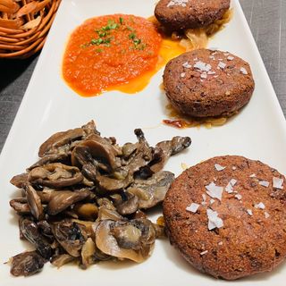 Hamburguesas veganas de lenteja naranja