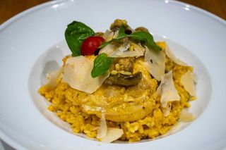 Risotto poulet champignons