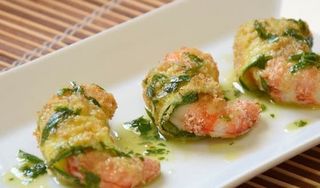 12 Involtini di gamberi