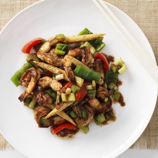 Stir-fried Prawns with vegs