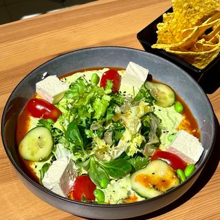 Ensalada Nipona de Edamame y Kimchi