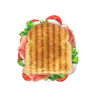 Crudo, fior di latte, insalata & mayo toast