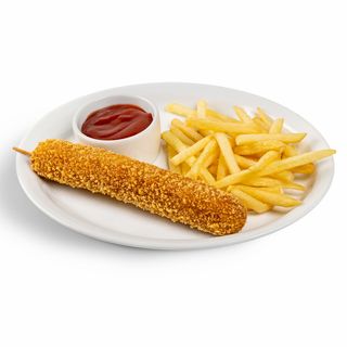 Корн дог з картоплею фрі (170/40г) Glovo