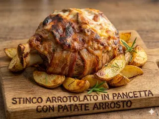 Stinco arrotolato in pancetta