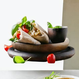 Pita Kebab Con Verduras, Queso Y Patatas