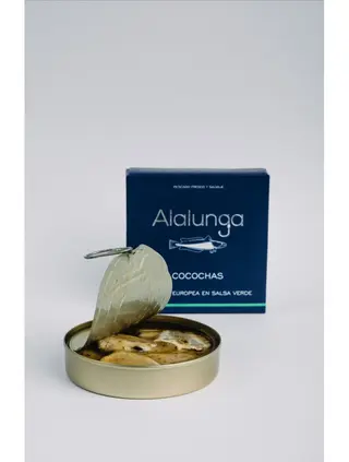 Cocochas De Merluza Europea En Salsa Verde Alalunga 74 Gr.