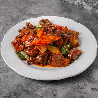 ternera con salsa de ostras