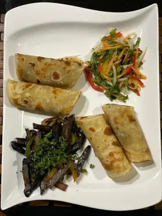 Liver Dry Fry with Chapati White