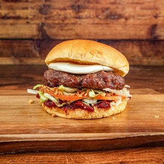 Veggie goat’s cheese burger