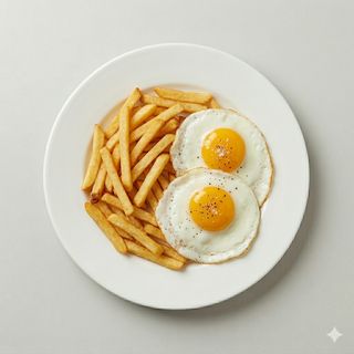 Patatas Fritas Con Huevos