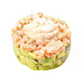 16. Tartar de aguacate con gambas (9 pzs.)