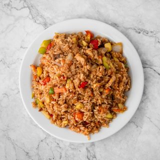 Arroz frito de la casa japonesa