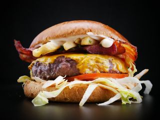 Garlic potates burger