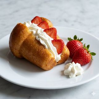 Babá panna e fragole