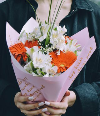 Buchet Santini cu gerbera