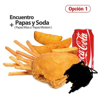 Menú Pollo Frito (3 Uds.)