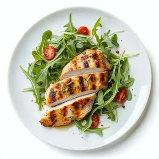 Petto di pollo con insalata