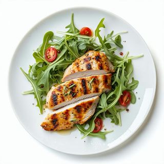 Petto di pollo con insalata