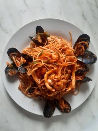 Pâtes Aux Fruits De Mer + 2 Doights de Fatma